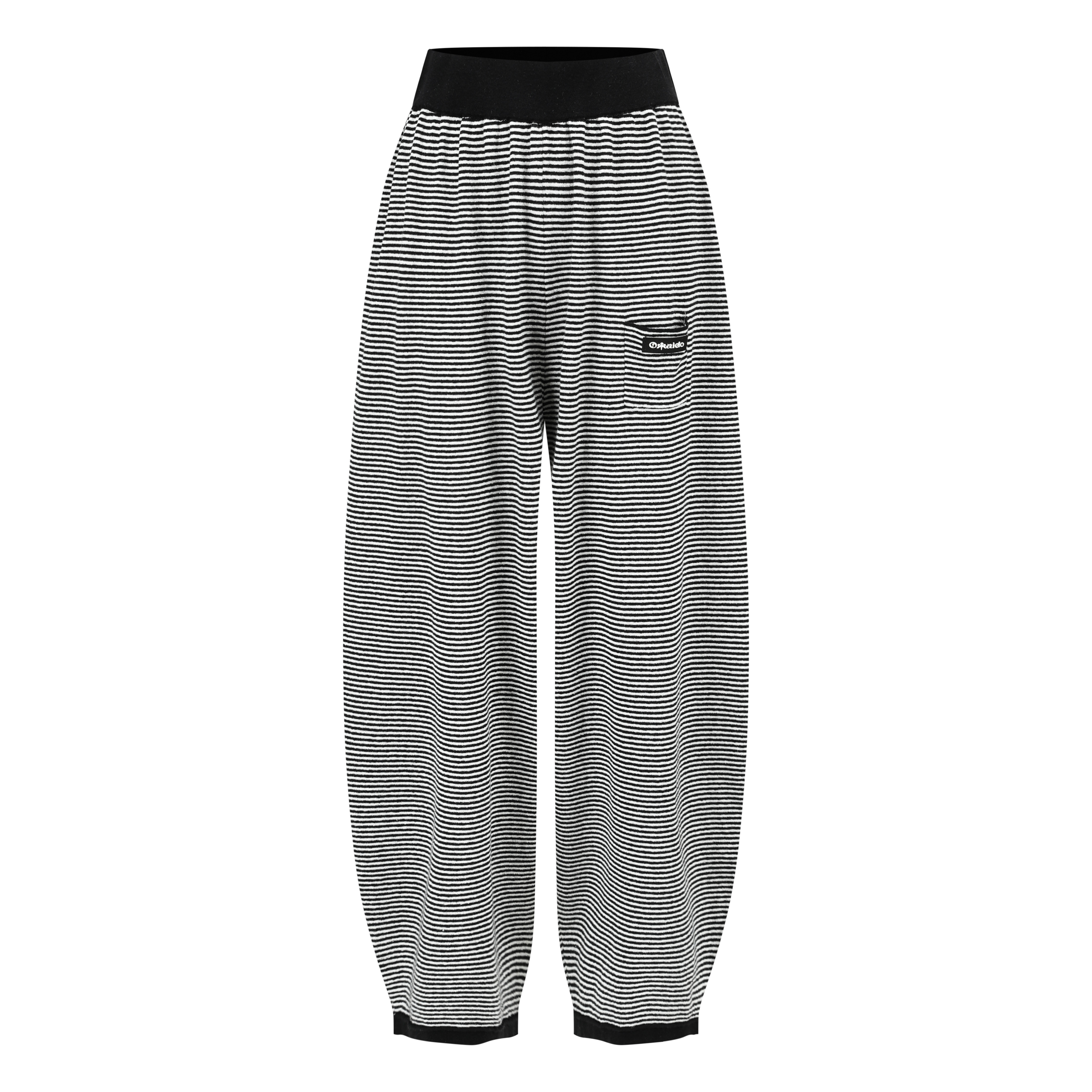 Santa Monica Pants 漫步圣塔莫妮卡棉麻条纹小口袋宽松裤