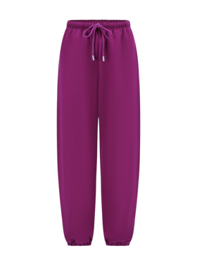 Deep Grape & Snow Field Sweatpants葡萄紫雪白加绒极简休闲卫裤