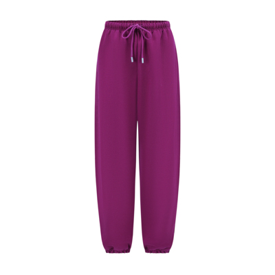 Deep Grape & Snow Field Sweatpants葡萄紫雪白加绒极简休闲卫裤