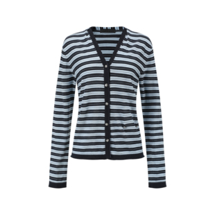美丽奴羊毛条纹V领针织开衫 Merino Cardigan Wool
