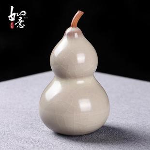 饰1111 葫芦茶宠创意茶宠摆件精品茶道茶玩可养变色茶盘摆件茶台装