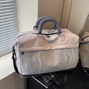 大容量短途旅行包女可扩容出差行李袋轻便斜挎手提包男运动健身包