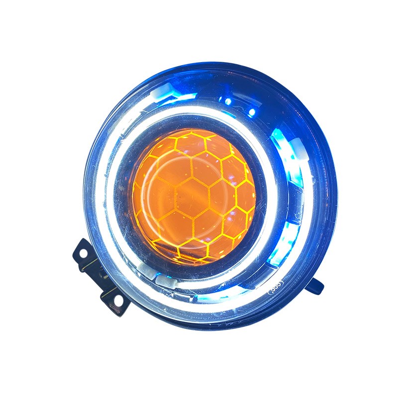 小龟王大灯改装55wLED超亮透镜小龟H总成海5双光透镜天使眼恶魔眼