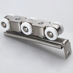 金固牢加a厚不锈钢吊轮吊轨推拉门移门滑轮尼龙双杆轮8轮吊轮(1对