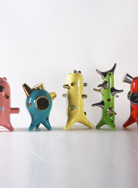 北欧创意抽象陶瓷摆件现代简约家居饰品样板间酒S店摆场工艺品摆