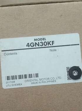 可维修正品减速器4GN30KF，来自ORIENTAL MO议价