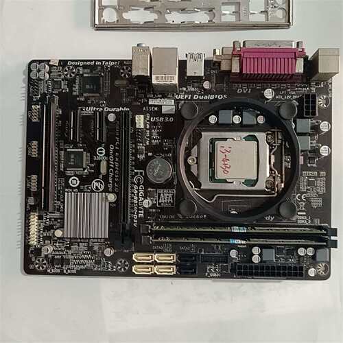 可维修技嘉B85M-D3V主板套装，带i3-4130处理议价