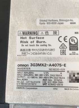 可维修变频器3G3MX2-A4075-E ，成色冲新议价