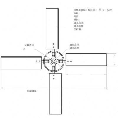 定制厂促冷却塔风机 46叶中空铝合金机翼型风扇风车风叶良机新菱