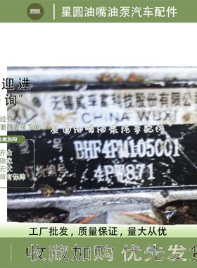 原装无锡威孚高压油泵总成4PW871S适用扬柴4105发动机/柴油机油泵
