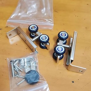 静音双向缓d冲吊轮轨道厨房推拉门吊轨阻尼滑轮过道门移门木门吊