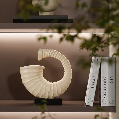 Rzone 中古风l海螺摆件级感软装饰品日式民宿会所复古茶室桌面摆