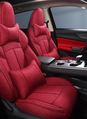 适用于22款二代CS55plus专用汽车座套四季通U用全包围亚麻坐垫