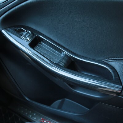 Wood grain ABS lCar Window Lifter Panel Frame Decoration Cov