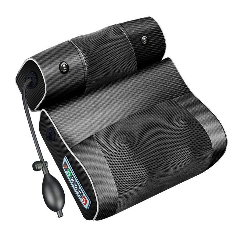 颈椎按摩枕电动艾灸加热颈背w腰部按摩仪揉捏护颈按摩靠垫坐垫枕