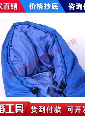 户外单人野c营睡袋民政应急救灾多功能睡袋加厚保暖木乃伊连体睡