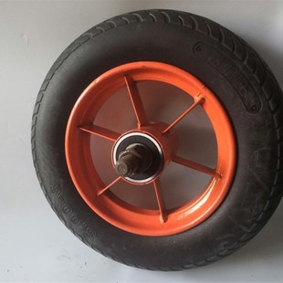 300-8  14寸实心轮胎直t径350mm独轮车实心轮胎配6206轴承孔30mm