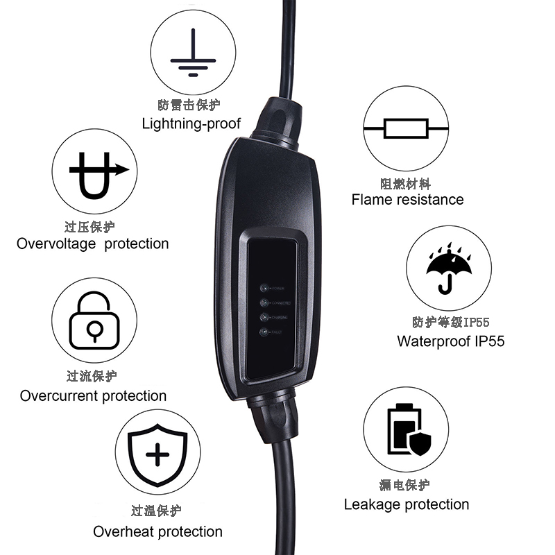 电动汽车比亚迪秦唐宋DM元vE5快充线帝豪EV充电器东风北汽充电枪