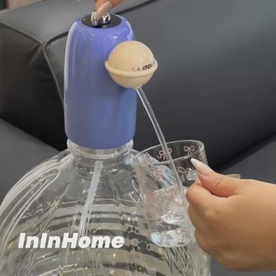 叮当猫桶装水抽水器自动压水器电动家用桌面大水量软管手动取水器