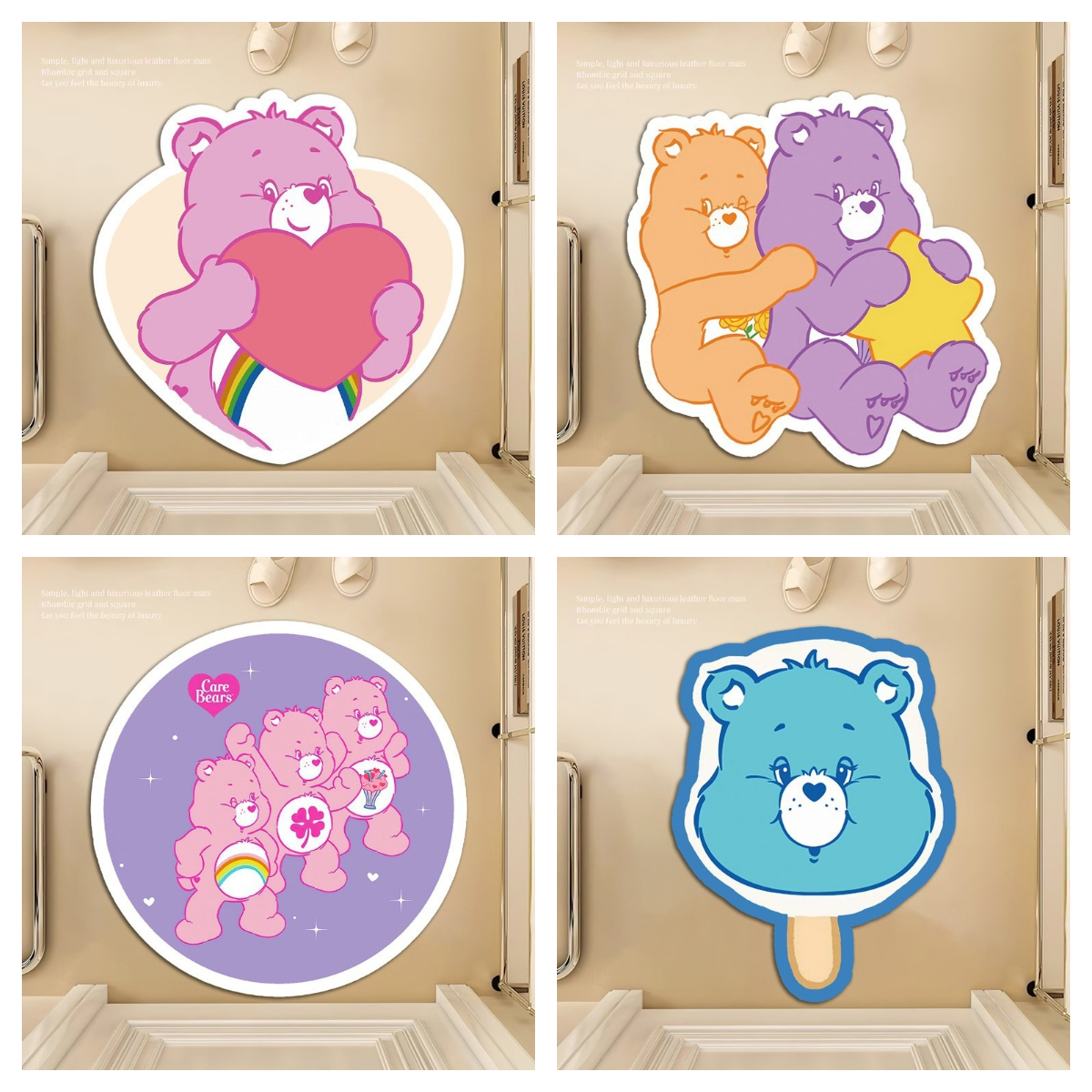 爱心熊异形地垫硅藻泥软胶防滑