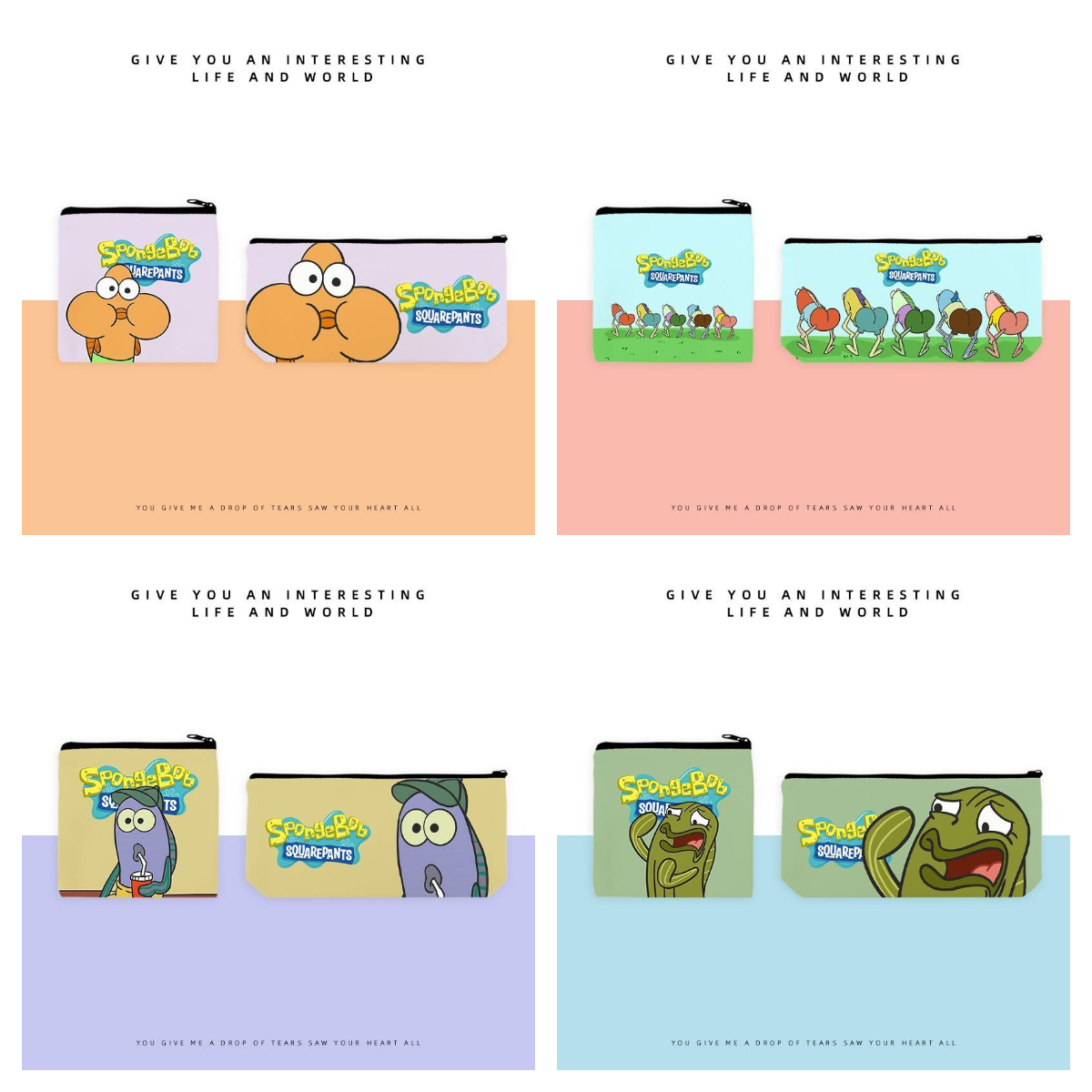 卡通海绵宝宝迷你化妆包零用钱包