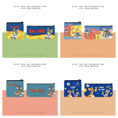 汤姆猫和杰瑞鼠帆布拉链化妆包