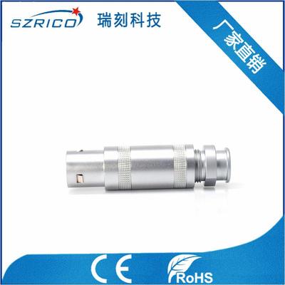 源头厂家3S5PIN公母头航空插半月胶芯防盲插带自锁接插件连接器