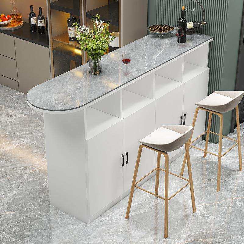 吧台现代简约家用岩板岛台桌子玄关柜小户型客餐厅厨房双面隔断柜