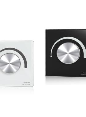 86型0/1-10VPWM10V过认证钢化玻璃面板旋钮式黑色白色调光器