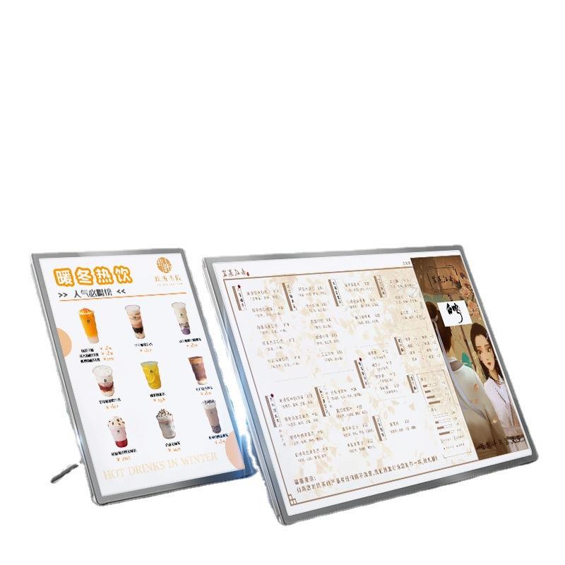 奶茶店菜单展示牌LED发光台卡a3吧台饮品点餐牌桌面广告牌立牌展