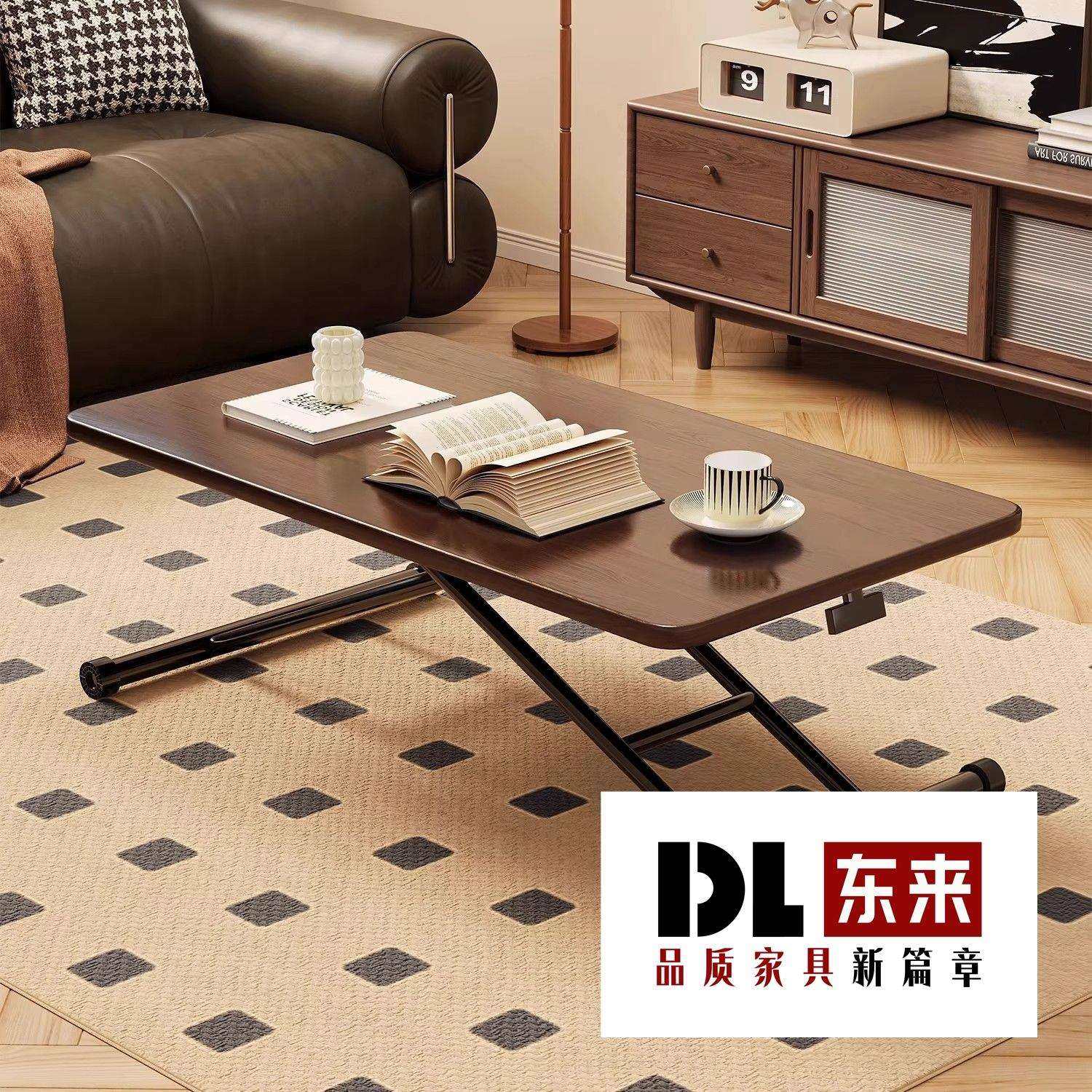 简约现代可升降折叠茶几餐桌两用家用客厅小桌书桌可移动折叠桌