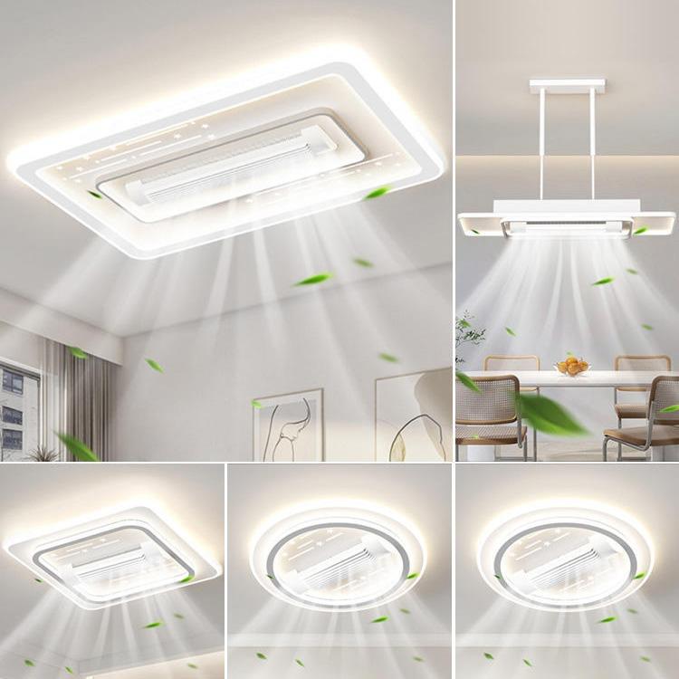 2025新款无叶风扇现代简约大气客厅主灯卧室灯护眼吸顶灯中山灯具