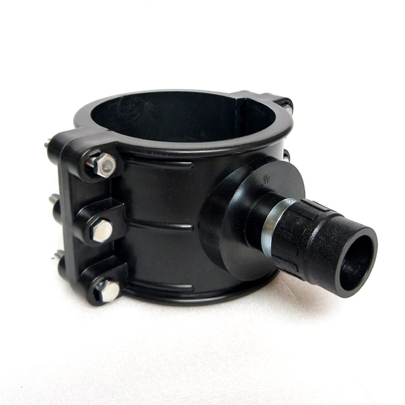 PE125管增接口160 200快速抢修接哈夫节补漏接头三通变径鞍座内丝