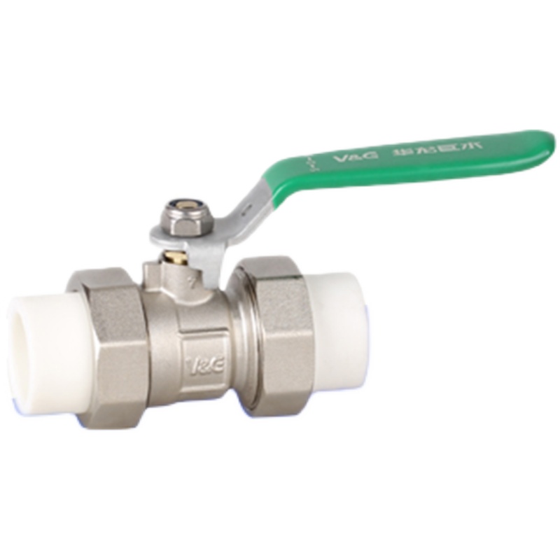 新品VG华龙巨水PPR铜球阀PPR20-63水管暖气分水器双活接热熔阀门