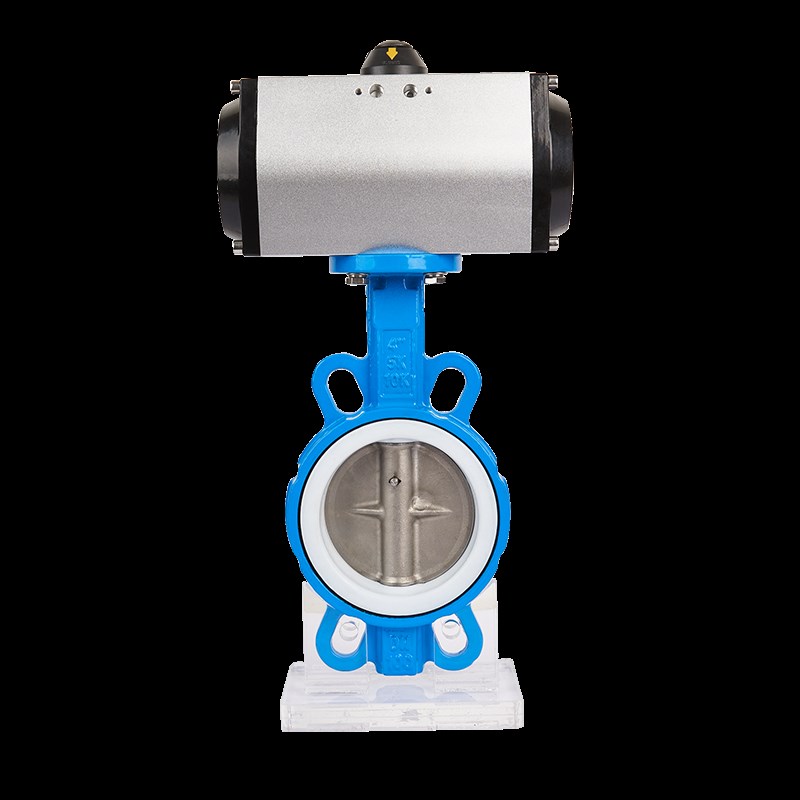 D671F-16Q 气动四氟蝶阀 对夹式阀门 DN50 65 80 100 150 250 300