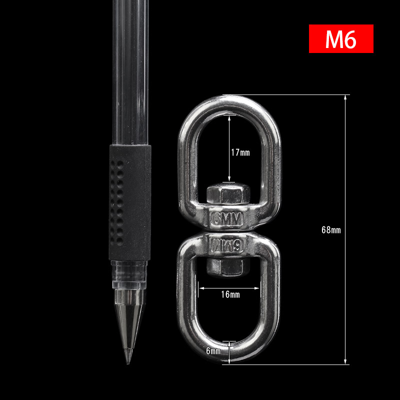 304不锈钢旋转环扣连接环链条转环8字OOXX旋转扣环M4/5/6/8/10/12