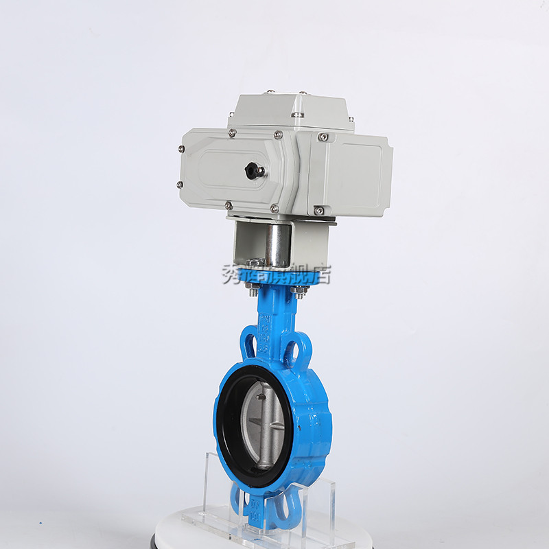 D971XP-16电动对夹式蝶阀 电动不锈钢板蝶阀 不锈钢板衬胶蝶阀