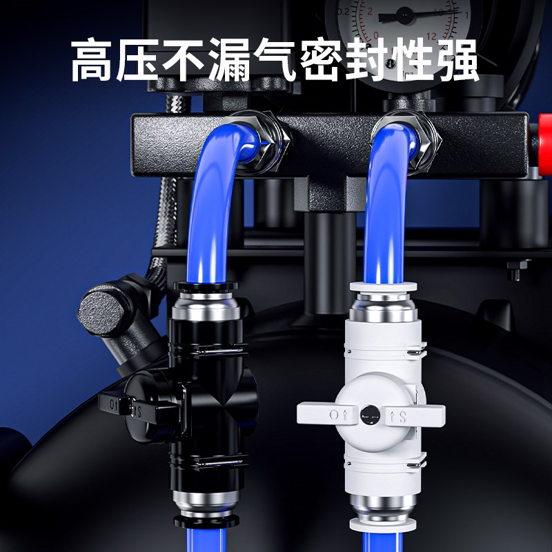 气管开关阀气阀气动直通阀门手动u手阀快插接头配件BUC-4/6/8/10m