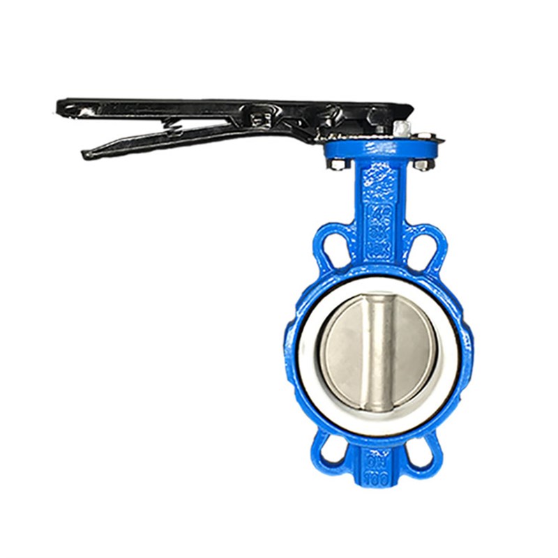 D71F-16QB3手动对夹式蝶阀球墨铸铁四氟304不锈钢板DN5080100150