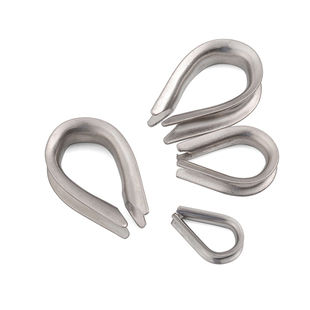 304不锈钢套环夸口鸡心环三角环钢丝绳保护环套羊眼钢丝环 6折