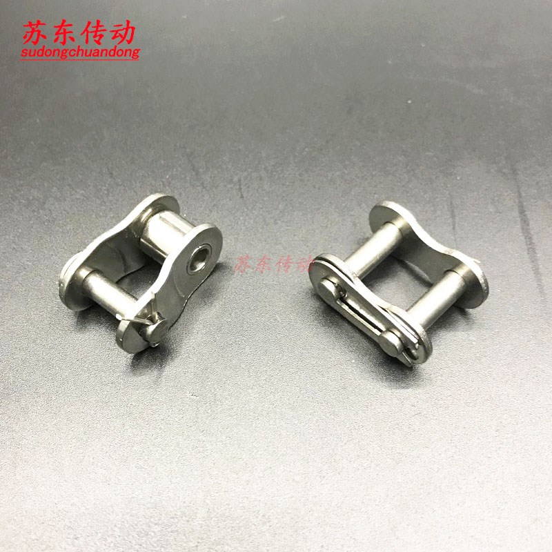 不锈钢304链条接头08A 06C1.2寸20A 1.5寸 24A全接 半接10/12/16B