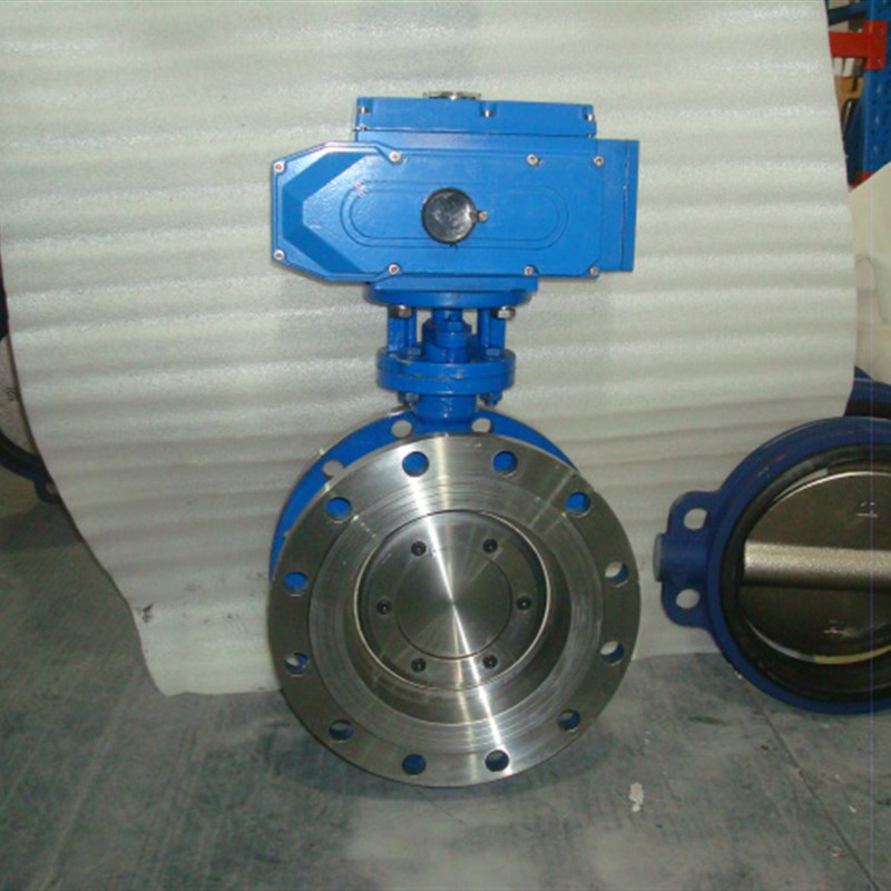 C电动法兰硬密封蝶阀 D943H-16C 304体 304板 不锈钢阀座 耐磨