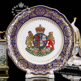 英国制 限量2000 spode 2000年皇家别墅摆件宮廷女王骨瓷盘 掛盘