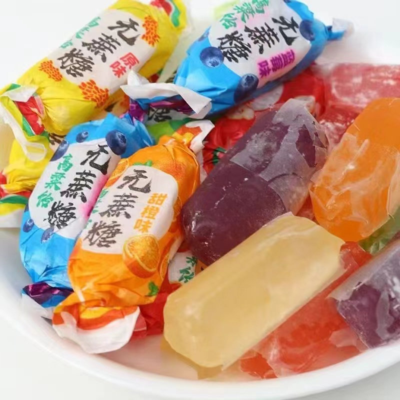 无蔗糖高粱饴糖果山东特产高粱饴Q弹拉丝不粘牙水果味糖果糖零食