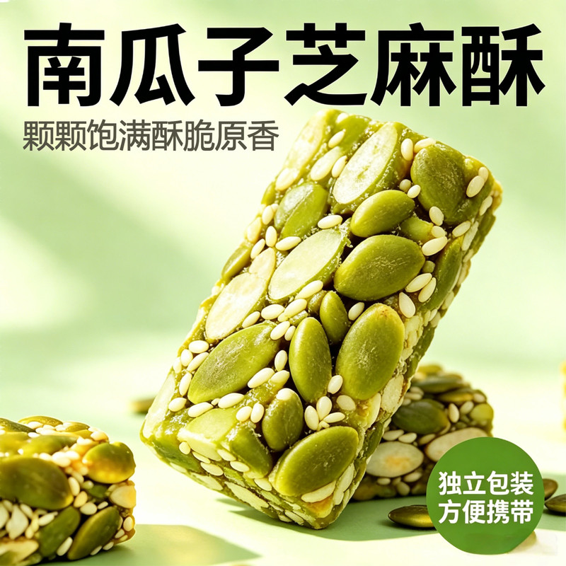 无糖南瓜子仁酥爆款独立小袋放心吃办公室健康零食无糖零食