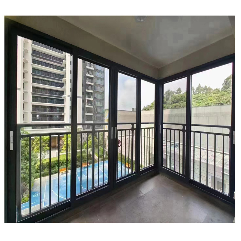 【铝合金门窗】 别墅使用 135断桥窗纱一体 平开窗封阳台