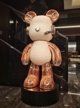 德国暴力熊带音响存钱罐大型落地摆件客厅电视柜酒店大堂别墅装饰