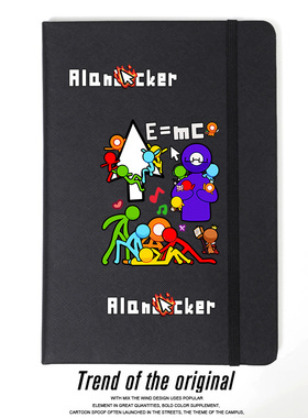AlanBecker 火柴人动画 Alan鼠标 二次元周边 绑带 笔记本 记事簿