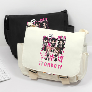 (G)I-DLE女娃TOMBOY专辑同款美延米妮宋雨琦粉丝应援单肩包斜挎包