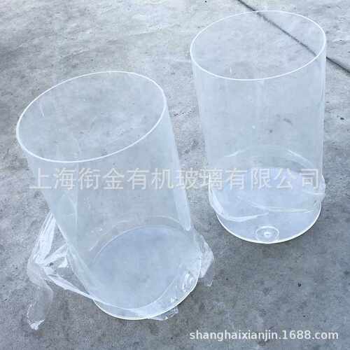 透明 亚克力管 封底阀门 鱼缸水桶 水处理有机玻璃圆桶 直径400mm